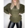 Svetr pletený dlouhý netopýří rukáv dámský (UNI S-L) TURECKÁ MÓDA TM922STAR/DR (Velikost M/L, Barva béžová)