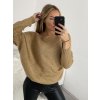 Svetr pletený dlouhý netopýří rukáv dámský (UNI S-L) TURECKÁ MÓDA TM922STAR/DR (Velikost M/L, Barva béžová)