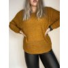 Svetr pletený dlouhý netopýří rukáv dámský (UNI S-L) TURECKÁ MÓDA TM922STAR/DR (Velikost M/L, Barva béžová)