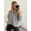 Svetr pletený dlouhý netopýří rukáv dámský (UNI S-L) TURECKÁ MÓDA TM922STAR/DR (Velikost M/L, Barva béžová)