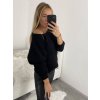 Svetr pletený dlouhý netopýří rukáv dámský (UNI S-L) TURECKÁ MÓDA TM922STAR/DR (Velikost M/L, Barva béžová)