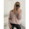 Svetr pletený dlouhý netopýří rukáv dámský (UNI S-L) TURECKÁ MÓDA TM922STAR/DR (Velikost M/L, Barva béžová)