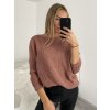 Svetr pletený dlouhý netopýří rukáv dámský (UNI S-L) TURECKÁ MÓDA TM922STAR/DR (Velikost M/L, Barva béžová)