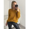 Svetr pletený dlouhý netopýří rukáv dámský (UNI S-L) TURECKÁ MÓDA TM922STAR/DR (Velikost M/L, Barva béžová)