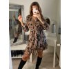 Šaty šifonové dlouhý rukáv dámské (S/M ONE SIZE) ITALSKÁ MÓDA IMWGS223252/DR (Velikost S/M/L, Barva béžová)