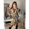 Šaty šifonové dlouhý rukáv dámské (S/M ONE SIZE) ITALSKÁ MÓDA IMWGS223252/DR (Velikost S/M/L, Barva béžová)