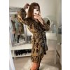 Šaty šifonové dlouhý rukáv dámské (S/M ONE SIZE) ITALSKÁ MÓDA IMWGS223252/DR (Velikost S/M/L, Barva béžová)
