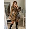 Šaty šifonové dlouhý rukáv dámské (S/M ONE SIZE) ITALSKÁ MÓDA IMWGS223252/DR (Velikost S/M/L, Barva béžová)