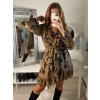 Šaty šifonové dlouhý rukáv dámské (S/M ONE SIZE) ITALSKÁ MÓDA IMWGS223252/DR (Velikost S/M/L, Barva béžová)