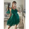 Šaty šifonové elegantní krátké na ramínka dámské (S/M ONE SIZE) ITALSKá MóDA IM922BONA/DR (Velikost S/M/L, Barva zelená)