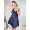 Šaty šifonové elegantní krátké na ramínka dámské (S/M ONE SIZE) ITALSKá MóDA IM922BONA/DR (Velikost S/M/L, Barva zelená)