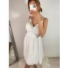 Šaty šifonové elegantní krátké na ramínka dámské (S/M ONE SIZE) ITALSKá MóDA IM922BONA/DR (Velikost S/M/L, Barva zelená)