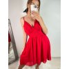 Šaty šifonové elegantní krátké na ramínka dámské (S/M ONE SIZE) ITALSKá MóDA IM922BONA/DR (Velikost S/M/L, Barva zelená)