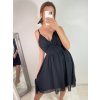 Šaty šifonové elegantní krátké na ramínka dámské (S/M ONE SIZE) ITALSKá MóDA IM922BONA/DR (Velikost S/M/L, Barva zelená)