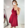 Šaty šifonové elegantní krátké na ramínka dámské (S/M ONE SIZE) ITALSKá MóDA IM922BONA/DR (Velikost S/M/L, Barva zelená)
