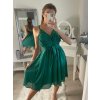 Šaty šifonové elegantní krátké na ramínka dámské (S/M ONE SIZE) ITALSKá MóDA IM922BONA/DR (Velikost S/M/L, Barva zelená)