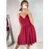 Šaty šifonové elegantní krátké na ramínka dámské (S/M ONE SIZE) ITALSKá MóDA IM922BONA/DR (Velikost S/M/L, Barva zelená)