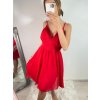Šaty šifonové elegantní krátké na ramínka dámské (S/M ONE SIZE) ITALSKá MóDA IM922BONA/DR (Velikost S/M/L, Barva zelená)
