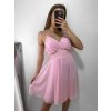 Šaty šifonové elegantní krátké na ramínka dámské (S/M ONE SIZE) ITALSKá MóDA IM922BONA/DR (Velikost S/M/L, Barva zelená)