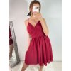 Šaty šifonové elegantní krátké na ramínka dámské (S/M ONE SIZE) ITALSKá MóDA IM922BONA/DR (Velikost S/M/L, Barva zelená)