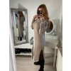 Šaty pletené s rolákem dlouhý rukáv dámské (S/M ONE SIZE) ITALSKÁ MÓDA IMPLI228404/DR (Velikost S/M/L, Barva béžová)