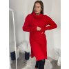 Šaty pletené s rolákem dlouhý rukáv dámské (S/M ONE SIZE) ITALSKÁ MÓDA IMPLI228404/DR (Velikost S/M/L, Barva béžová)