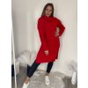 Šaty pletené s rolákem dlouhý rukáv dámské (S/M ONE SIZE) ITALSKÁ MÓDA IMPLI228404/DR (Velikost S/M/L, Barva béžová)