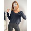 Svetr dlouhý rukáv dámské (S/M ONE SIZE) ITALSKÁ MÓDA IMPBB22Z9083-2/DR (Velikost S/M/L, Barva Černá)