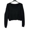 Svetr dlouhý rukáv dámské (S/M ONE SIZE) ITALSKÁ MÓDA IMPBB22Z9083-2/DR (Velikost S/M/L, Barva Černá)