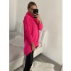 Svetr pletený prodloužený s rolákem dlouhý rukáv dámský (L/XL ONE SIZE) ITALSKÁ MÓDA IM4221283/DR (Velikost S/M/L, Barva růžová neon)