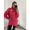 Svetr pletený prodloužený s rolákem dlouhý rukáv dámský (L/XL ONE SIZE) ITALSKÁ MÓDA IM4221286/DR (Velikost S/M/L, Barva růžová neon)