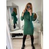 Šaty žebrované s rolákem dlouhý rukáv dámské (S/M ONE SIZE) ITALSKÁ MÓDA IMWB22344/DR (Velikost S/M/L, Barva Černá)