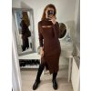 Šaty úpletové dlouhý rukáv dámské (S/M ONE SIZE) ITALSKÁ MÓDA IMWAA223333/DR (Velikost S/M/L, Barva Černá)