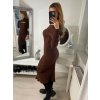 Šaty úpletové dlouhý rukáv dámské (S/M ONE SIZE) ITALSKÁ MÓDA IMWAA223333/DR (Velikost S/M/L, Barva Černá)