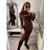 Šaty úpletové dlouhý rukáv dámské (S/M ONE SIZE) ITALSKÁ MÓDA IMWAA223333/DR (Velikost S/M/L, Barva Černá)
