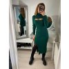 Šaty úpletové dlouhý rukáv dámské (S/M ONE SIZE) ITALSKÁ MÓDA IMWAA223333/DR (Velikost S/M/L, Barva Černá)