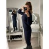 Šaty úpletové dlouhý rukáv dámské (S/M ONE SIZE) ITALSKÁ MÓDA IMWAA22100/DR