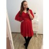Šaty společenské elegantní krátký rukáv dámské nadrozměr (XL/2XL ONE SIZE) ITALSKÁ MÓDA IMPSH2218025/DR (Velikost XL/2XL, Barva Černá)