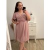 Šaty společenské elegantní šifonové krátký rukáv dámské nadrozměr (XL/2XL ONE SIZE) ITALSKÁ MÓDA IMM22ZO9013/DR