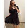 Šaty společenské elegantní šifonové krátký rukáv dámské nadrozměr (XL/2XL ONE SIZE) ITALSKÁ MÓDA IMM22ZO9013/DR
