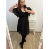 Šaty společenské elegantní šifonové krátký rukáv dámské nadrozměr (XL/2XL ONE SIZE) ITALSKÁ MÓDA IMM22ZO9013/DR