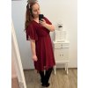 Šaty společenské elegantní šifonové krátký rukáv dámské nadrozměr (XL/2XL ONE SIZE) ITALSKÁ MÓDA IMM22ZO9013/DR