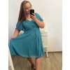 Šaty společenské elegantní šifonové krátký rukáv dámské nadrozměr (XL/2XL ONE SIZE) ITALSKÁ MÓDA IMM22ZO9013/DR