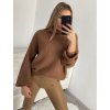 Svetr úpletový oversize s rolákem dlouhý rukáv dámský (S/M/L ONE SIZE) ITALSKá MóDA IM4221262/DR