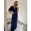 Šaty dlouhé plesové společenské krátký rukáv dámské (S/M/L ONE SIZE) ITALSKÁ MÓDA IMH2280330/DR (Velikost M/L, Barva Černá)