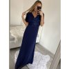 Šaty dlouhé plesové společenské krátký rukáv dámské (S/M/L ONE SIZE) ITALSKÁ MÓDA IMH2280330/DR (Velikost M/L, Barva Černá)
