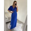 Šaty dlouhé plesové společenské krátký rukáv dámské (S/M/L ONE SIZE) ITALSKÁ MÓDA IMH2280330/DR (Velikost M/L, Barva Černá)