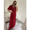 Šaty dlouhé plesové společenské krátký rukáv dámské (S/M/L ONE SIZE) ITALSKÁ MÓDA IMH2280330/DR (Velikost M/L, Barva Černá)