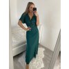 Šaty dlouhé plesové společenské krátký rukáv dámské (S/M/L ONE SIZE) ITALSKÁ MÓDA IMH2280330/DR (Velikost M/L, Barva Černá)
