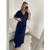 Šaty dlouhé plesové společenské krátký rukáv dámské (S/M/L ONE SIZE) ITALSKÁ MÓDA IMH2280330/DR (Velikost M/L, Barva Černá)
